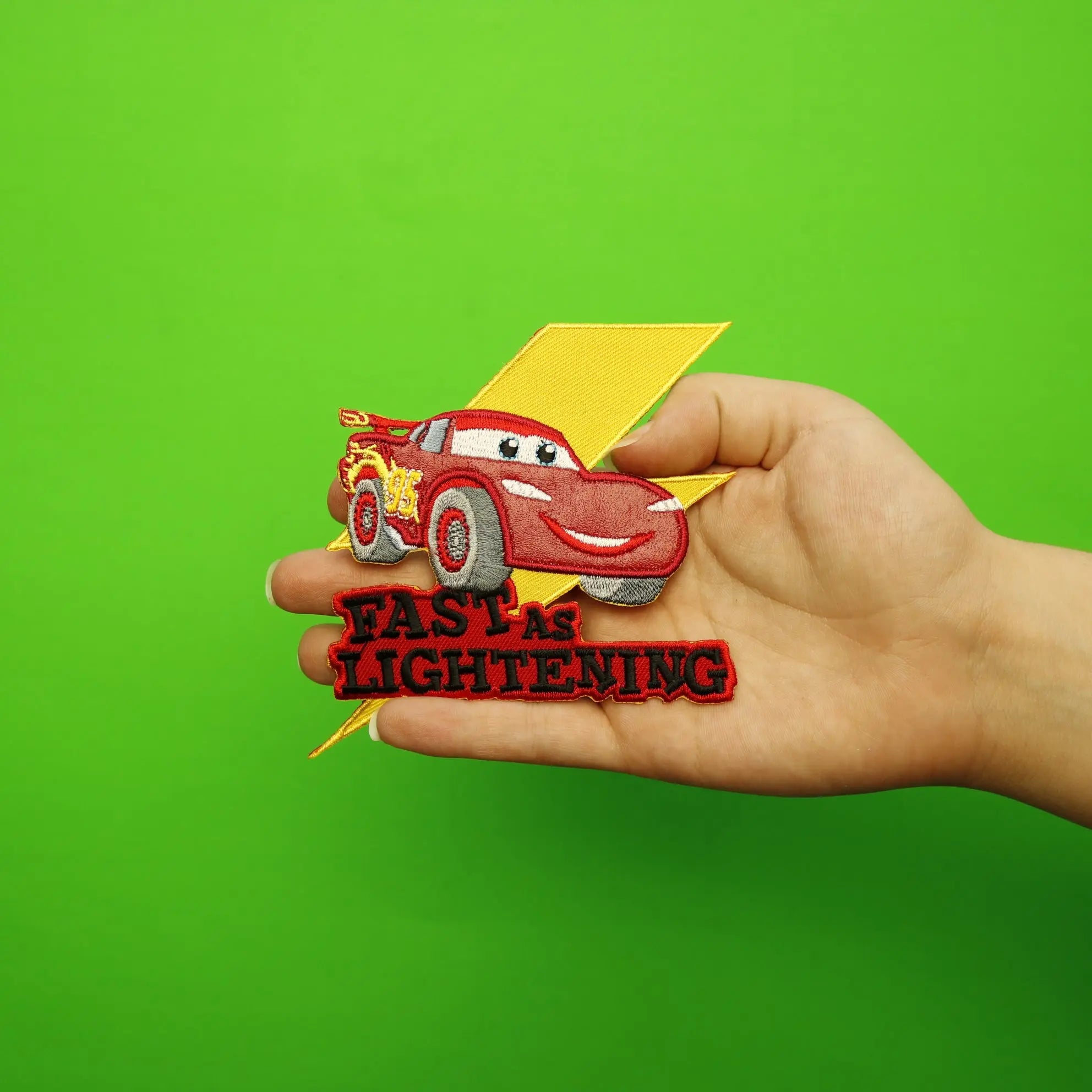 Disney Cars "Fast As Lightning" Embroidered Applique Patch
