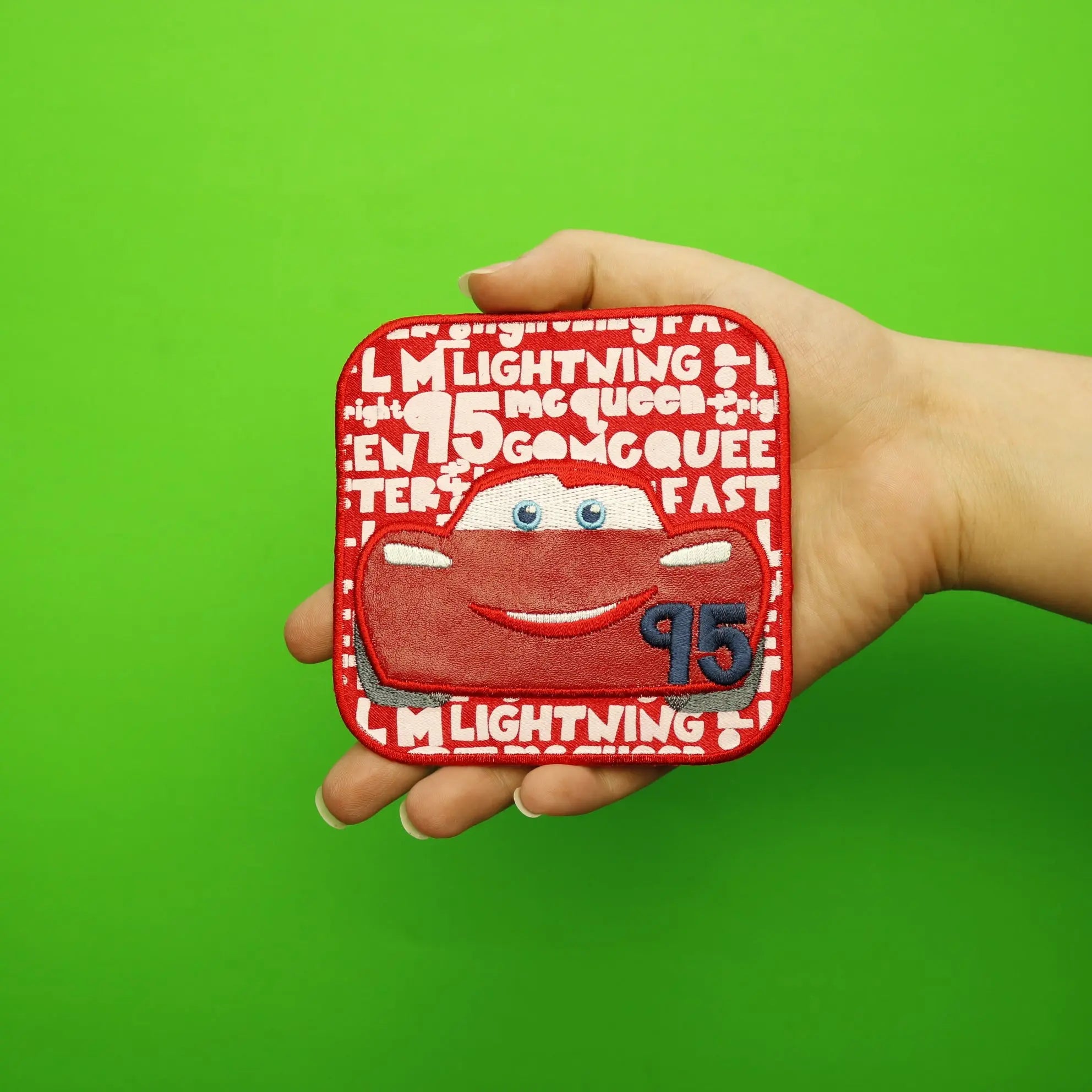 Disney Cars Lightning McQueen Words Embroidered Applique Patch