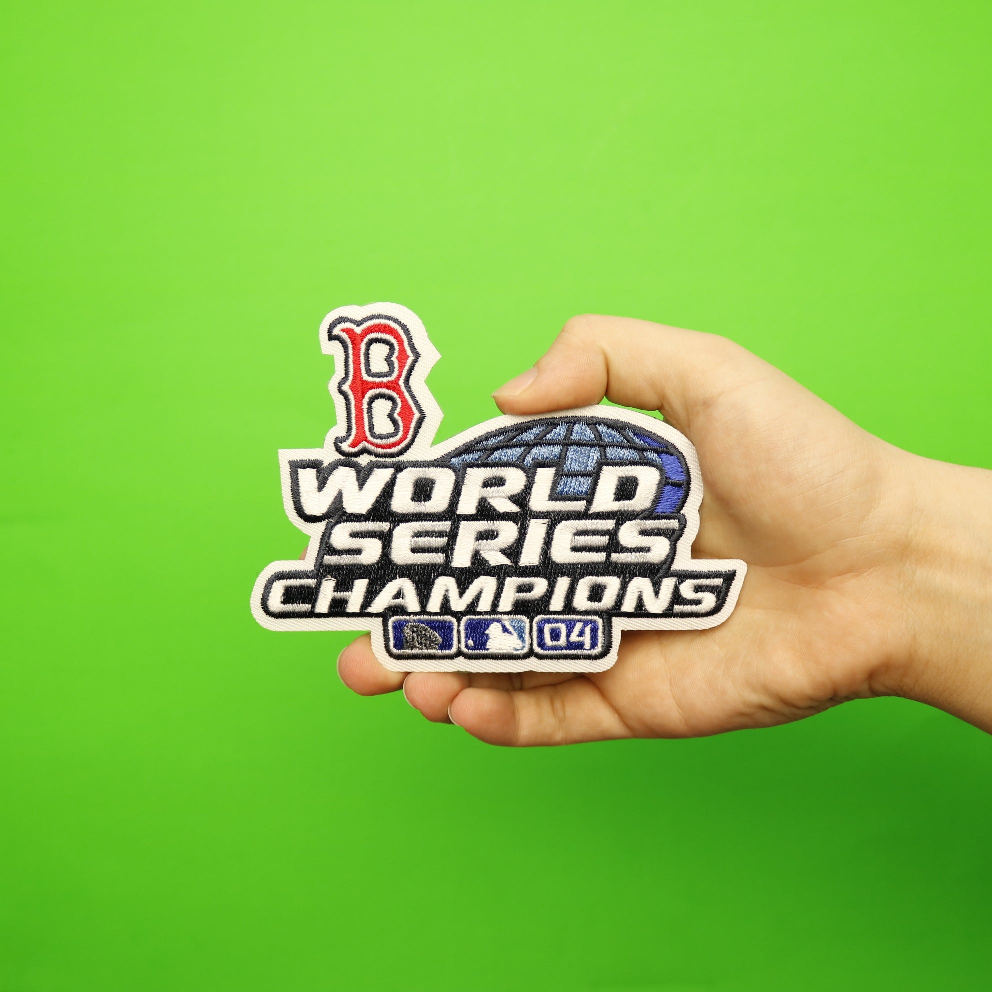 2004 Boston Red Sox MLB World Series Champions Jersey Patch Alternate Version
