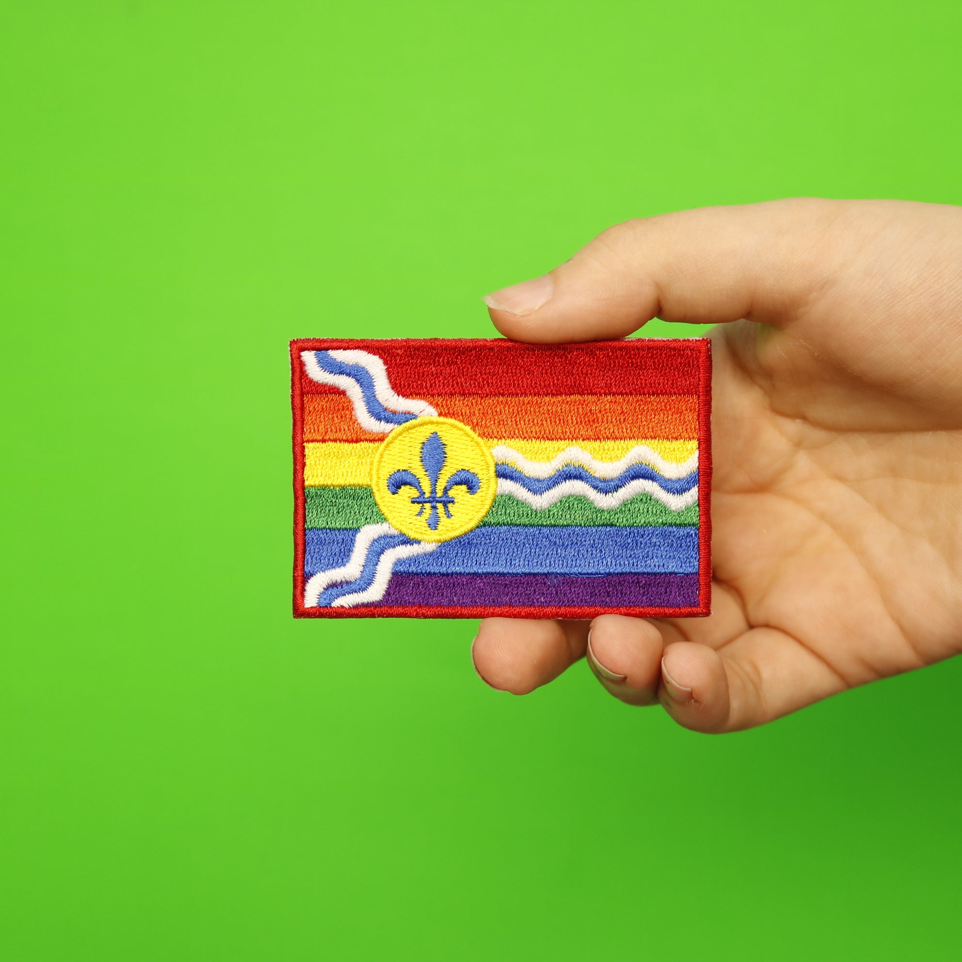 St. Louis Gay Pride Flag Embroidered Iron On Patch