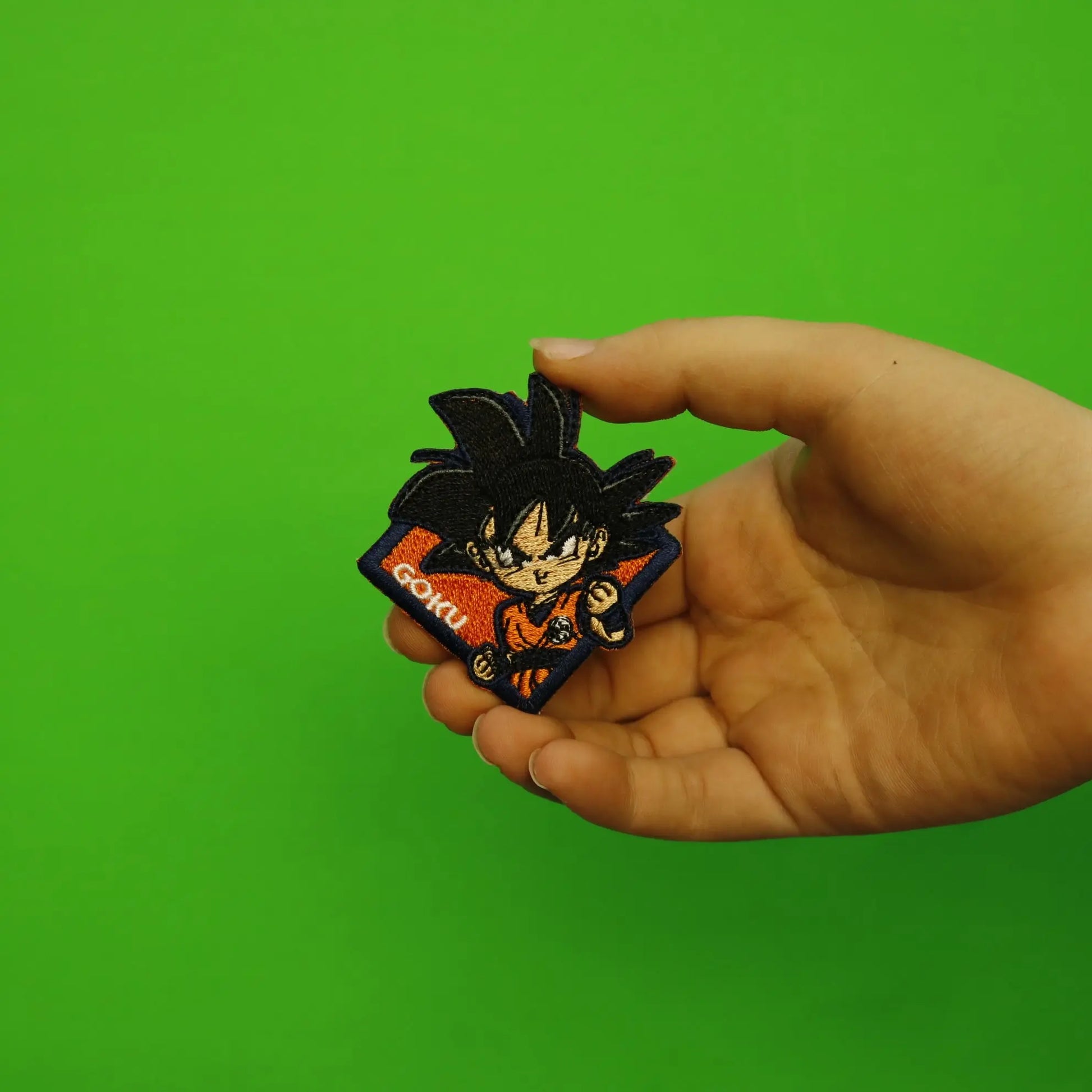 Dragon Ball Z Orange Goku Character Square Anime Embroidered Iron On Patch 