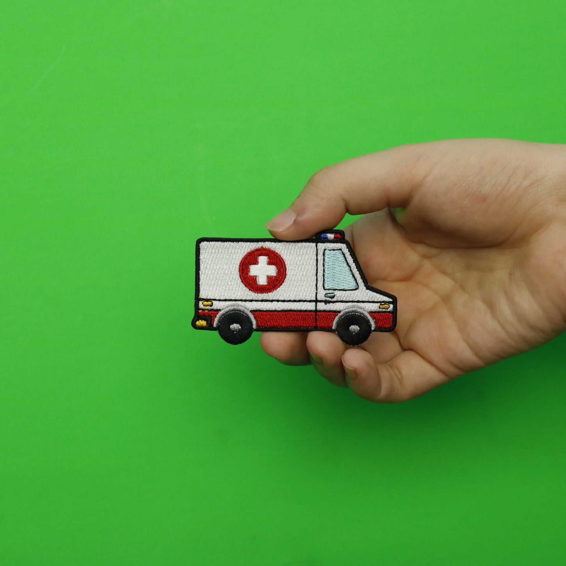 Ambulance Emoji Embroidered Iron On Patch 
