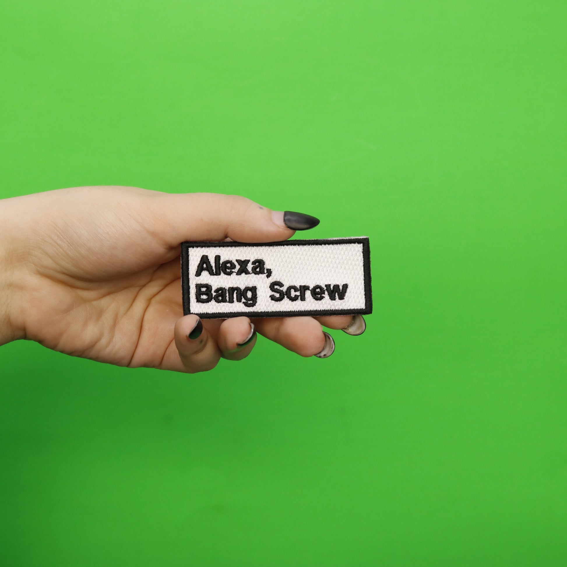 Alexa Bang Screw Embroidered Iron On Patch 