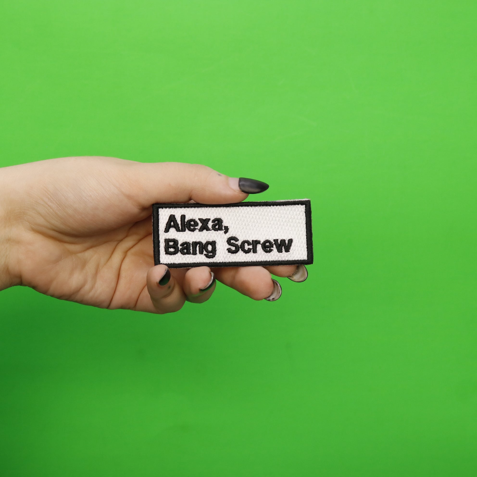 Alexa Bang Screw Embroidered Iron On Patch