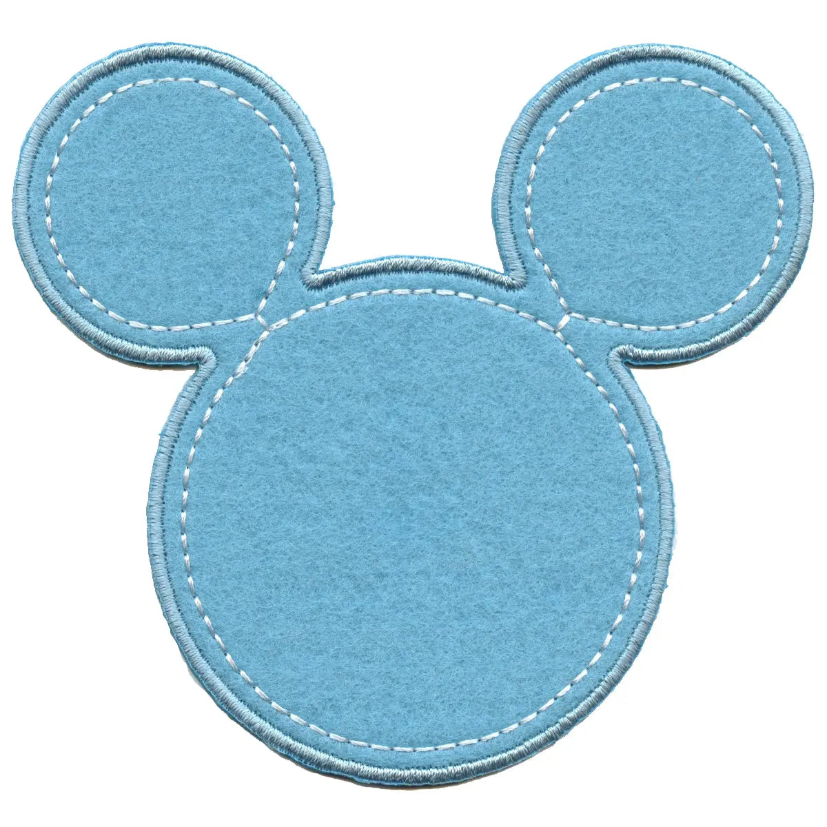 Disney Mickey Mouse Iron on Applique Mickey Blue Silhouette