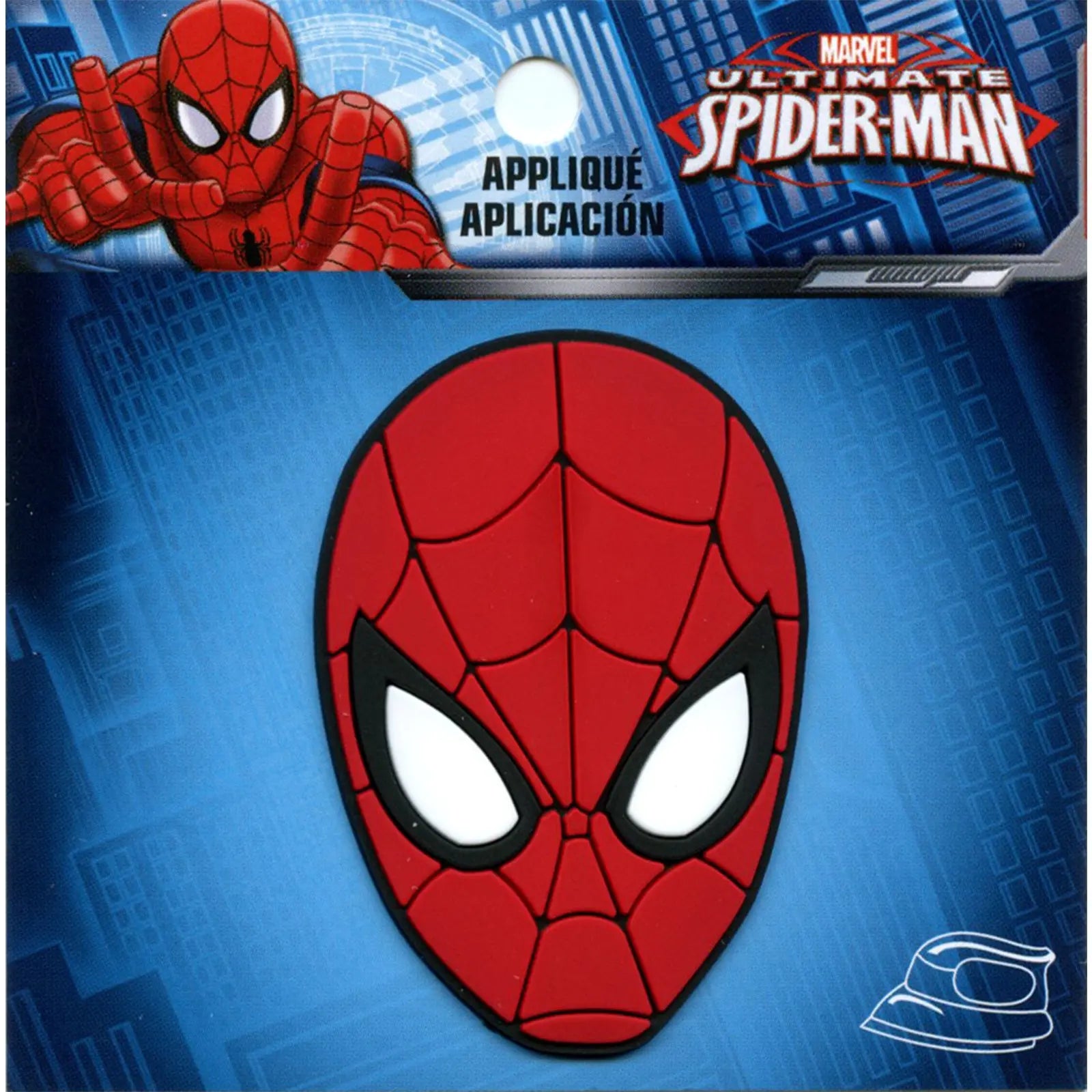 Marvel Spiderman Face Embroidered Iron on PVC Patch