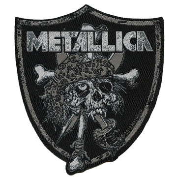 Metallica Raiders Skull Crest Patch Rock Metal Band Woven Iron On