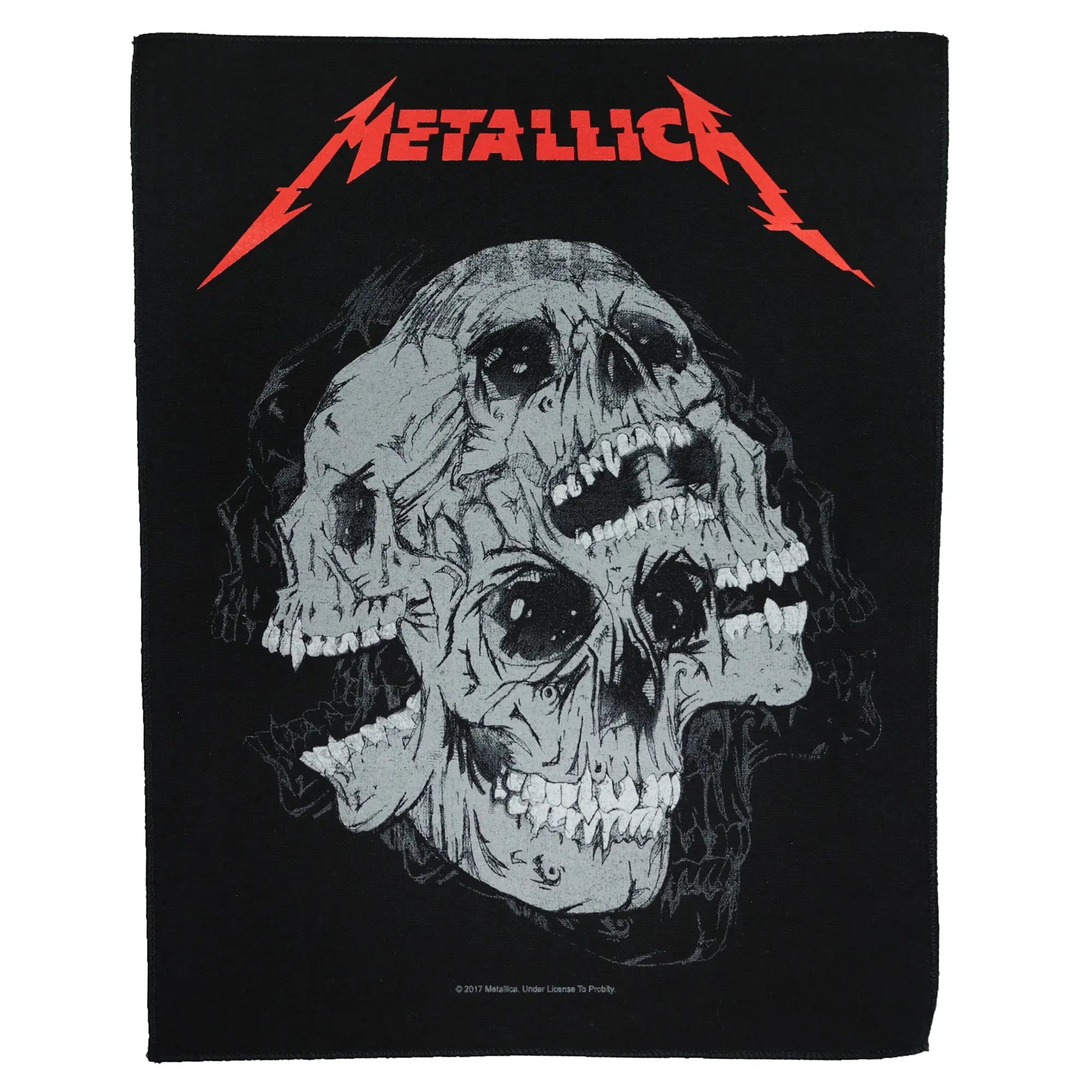  Metallica Patch Raiders Skull Crest Band Logo Official Black  Cut Out Size One Size : Clothing, Shoes & Jewelry