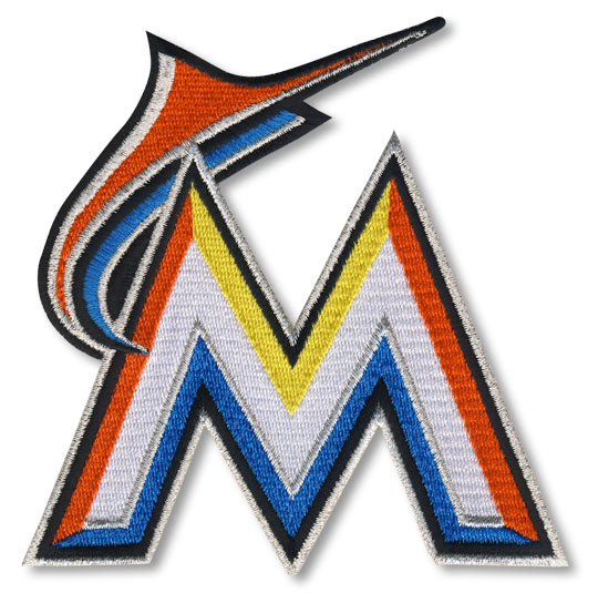 Miami Marlins Alternate Primary Team Logo Sleeve Patch (Worn with