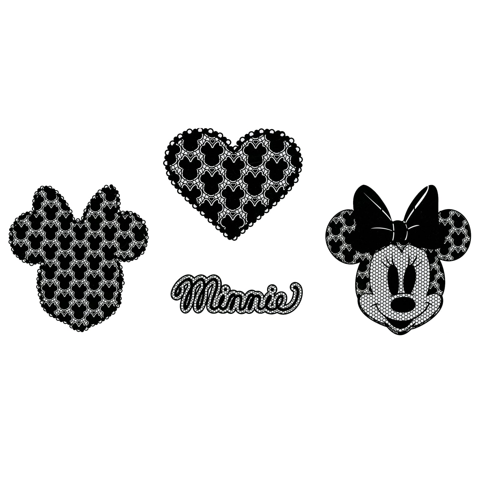 Disney Minnie Mouse Lace Style Iron On Transfer (4pc) – Patch