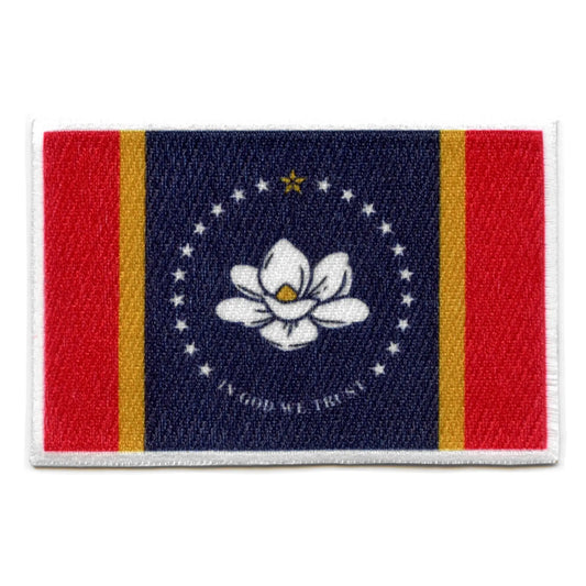 Mississippi Patch State Flag Embroidered Iron On 