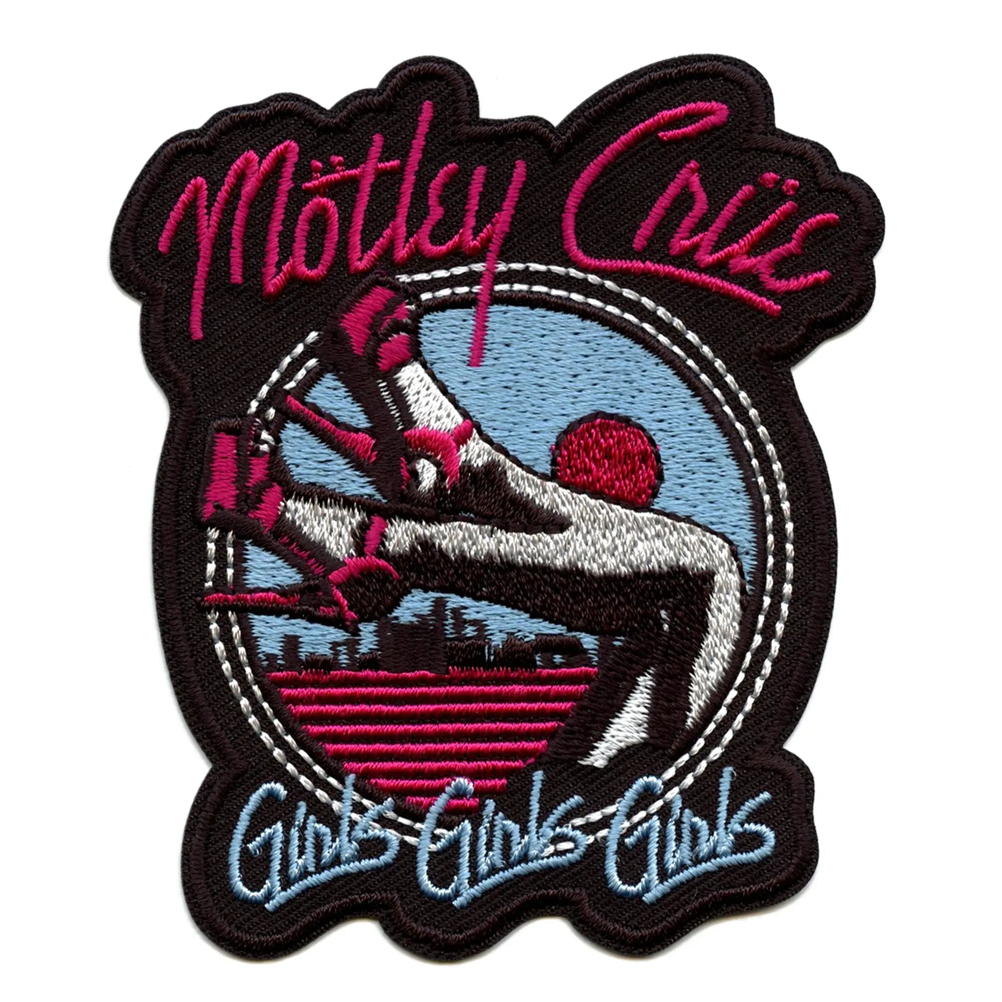 Official Motley Crue Patch "Girls Girls Girls" Embroidered Iron On