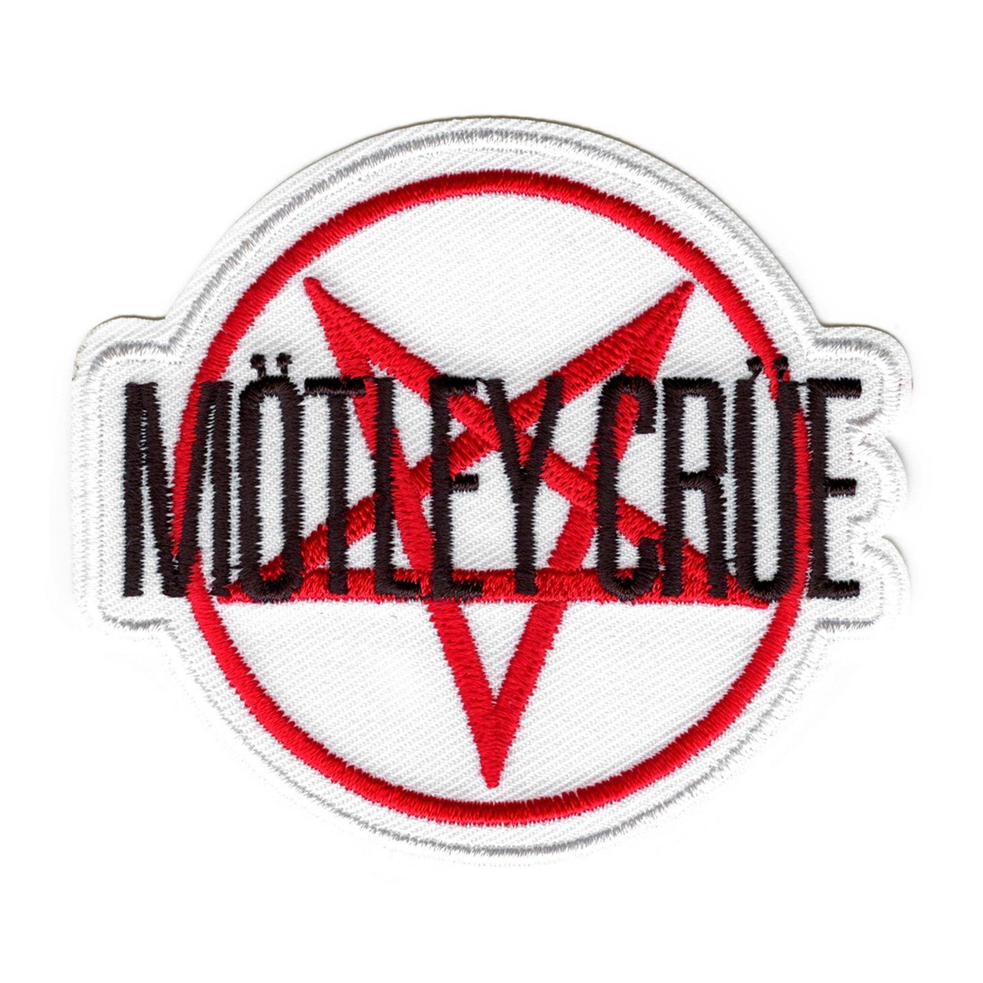 Official Motley Crue Patch Red Pentagram Logo Embroidered Iron On
