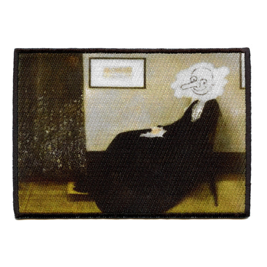 The Whistler's Mother Patch Parody Famous Painting Embroidered Iron On 