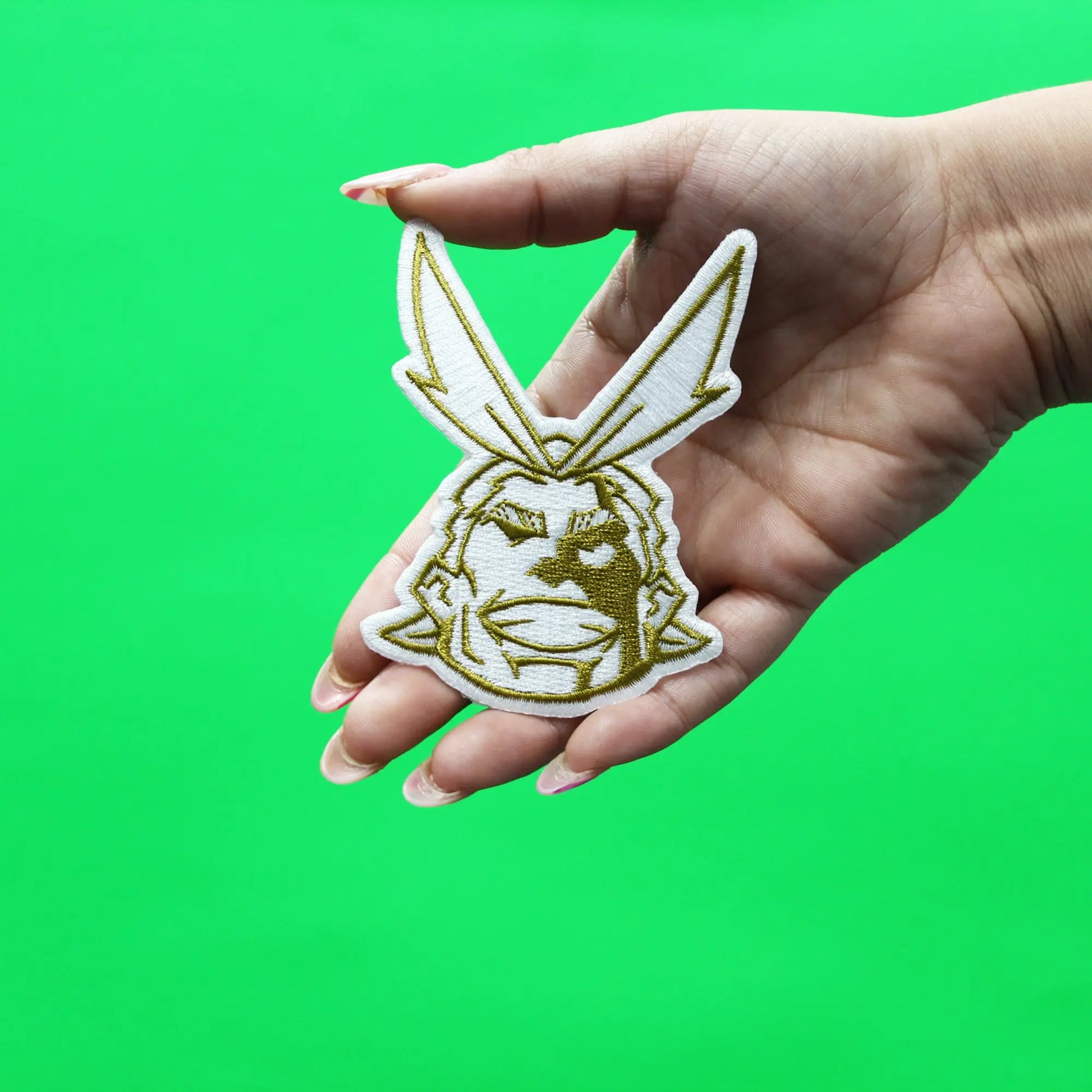 My Hero Academia All Might Patch Gold Headshot Embroidered Iron On