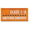 My Hero Academia Katsuki Bakugo Patch Class 1-A Embroidered Iron On 