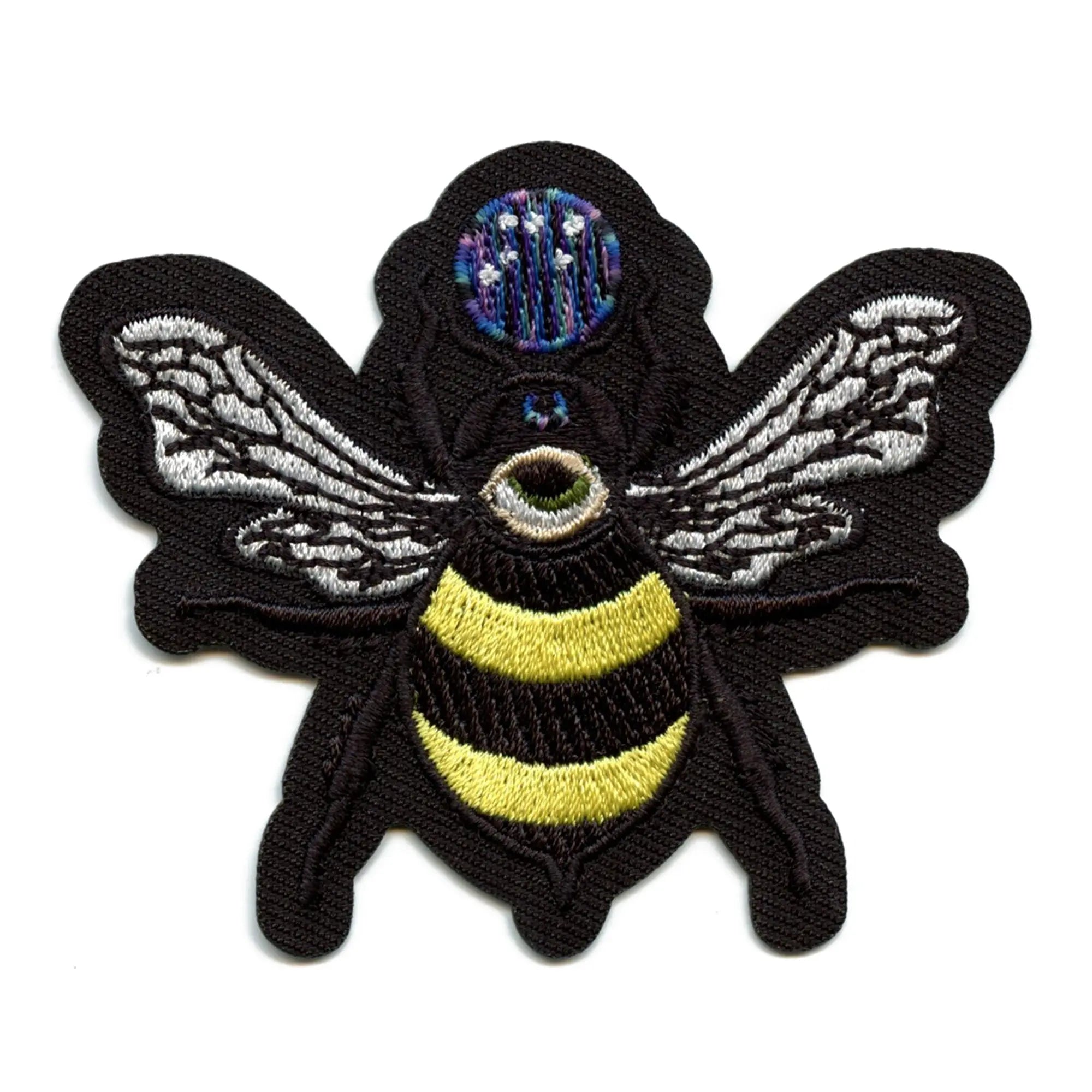 Mystical Bee Patch Crystal Ball & Moon EXCLUSIVE Embroidered Iron On