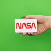 NASA Script Logo Embroidered Iron On Patch 