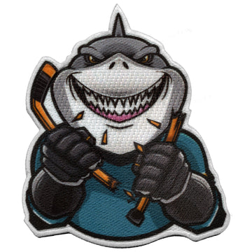 San Jose California Shark FotoPatch Mascot Hockey Parody Embroidered Iron On 