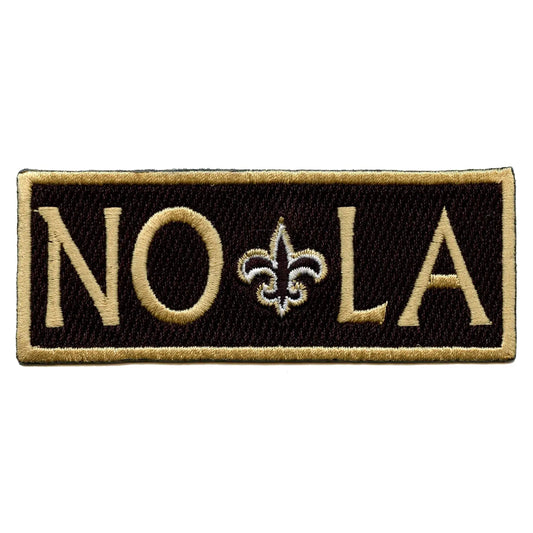 New Orleans NOLA With Fleur-de-lis Logo Embroidered Iron On Patch 