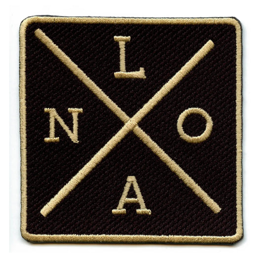 New Orleans Louisiana NOLA Cross Logo Embroidered Iron On Patch 