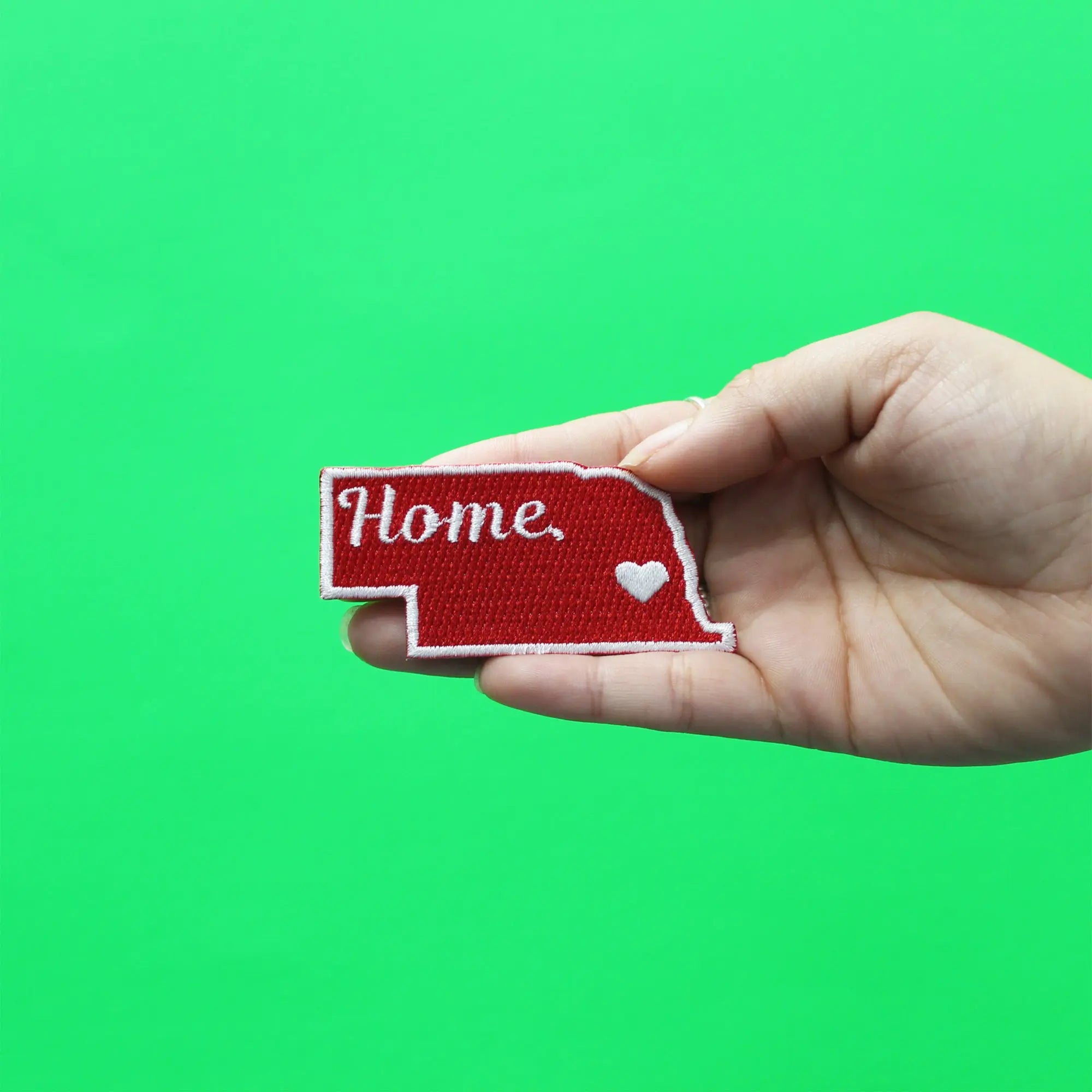 Nebraska Home State Patch College Parody Embroidered Iron On "M"