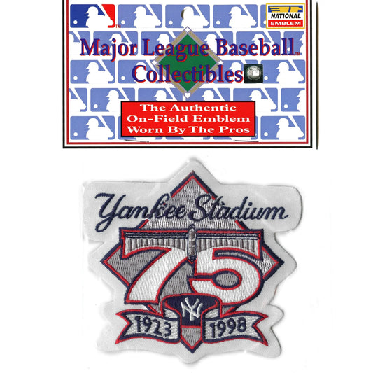 New York Yankees 1998 Yankee Stadium 75th Anniversary Jersey Patch Embroidered Major League Baseball