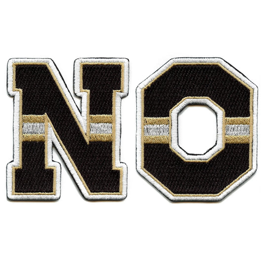 City Of New Orleans Football NO Combo Football Jersey Parody Embroidered Iron On Patches 