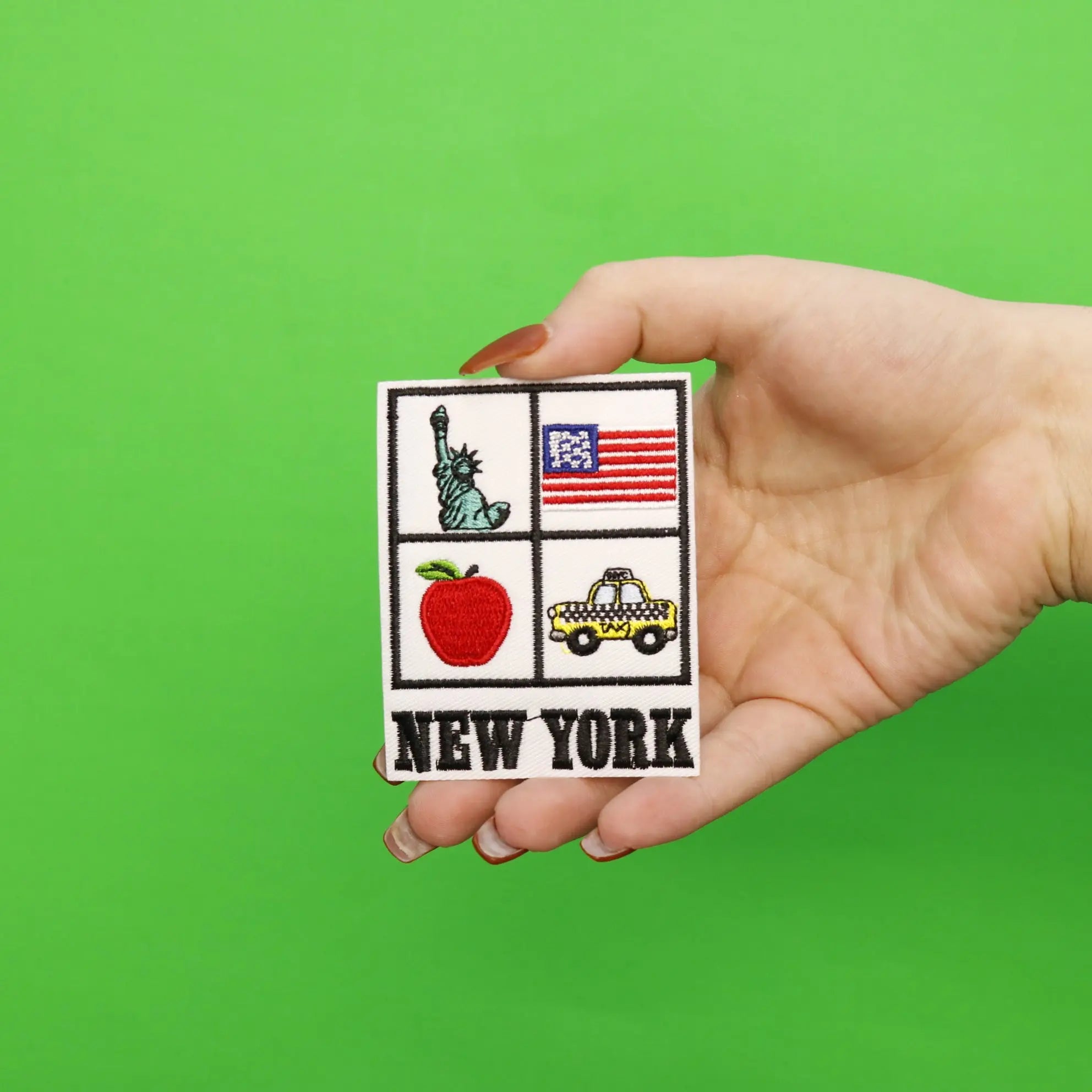 New York Iconic Square Iron On Patch