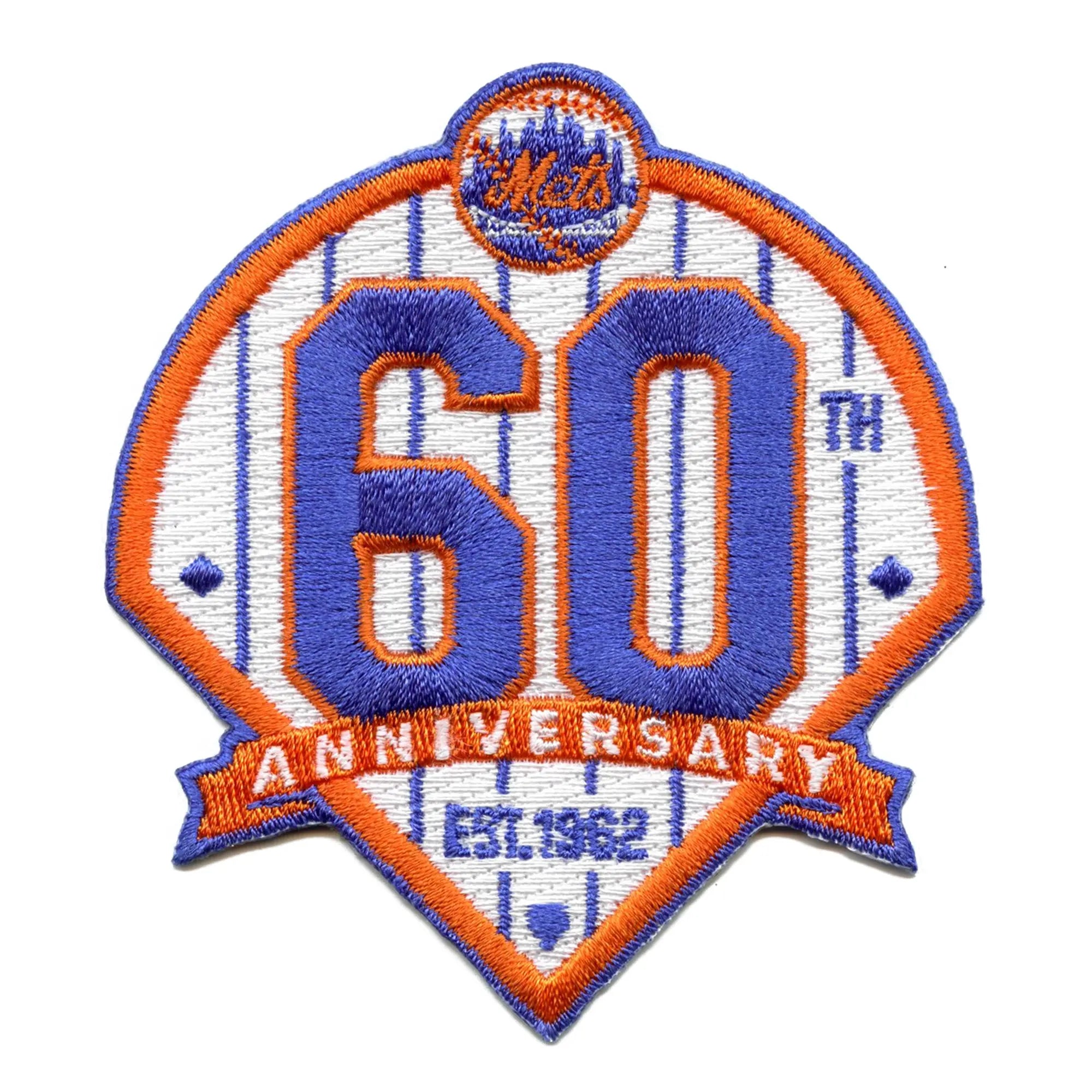 New York Mets 60th Anniversary MLB Jersey Sleeve Patch 2022