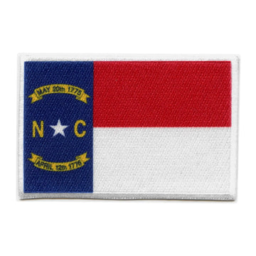 North Carolina Patch State Flag Embroidered Iron On 