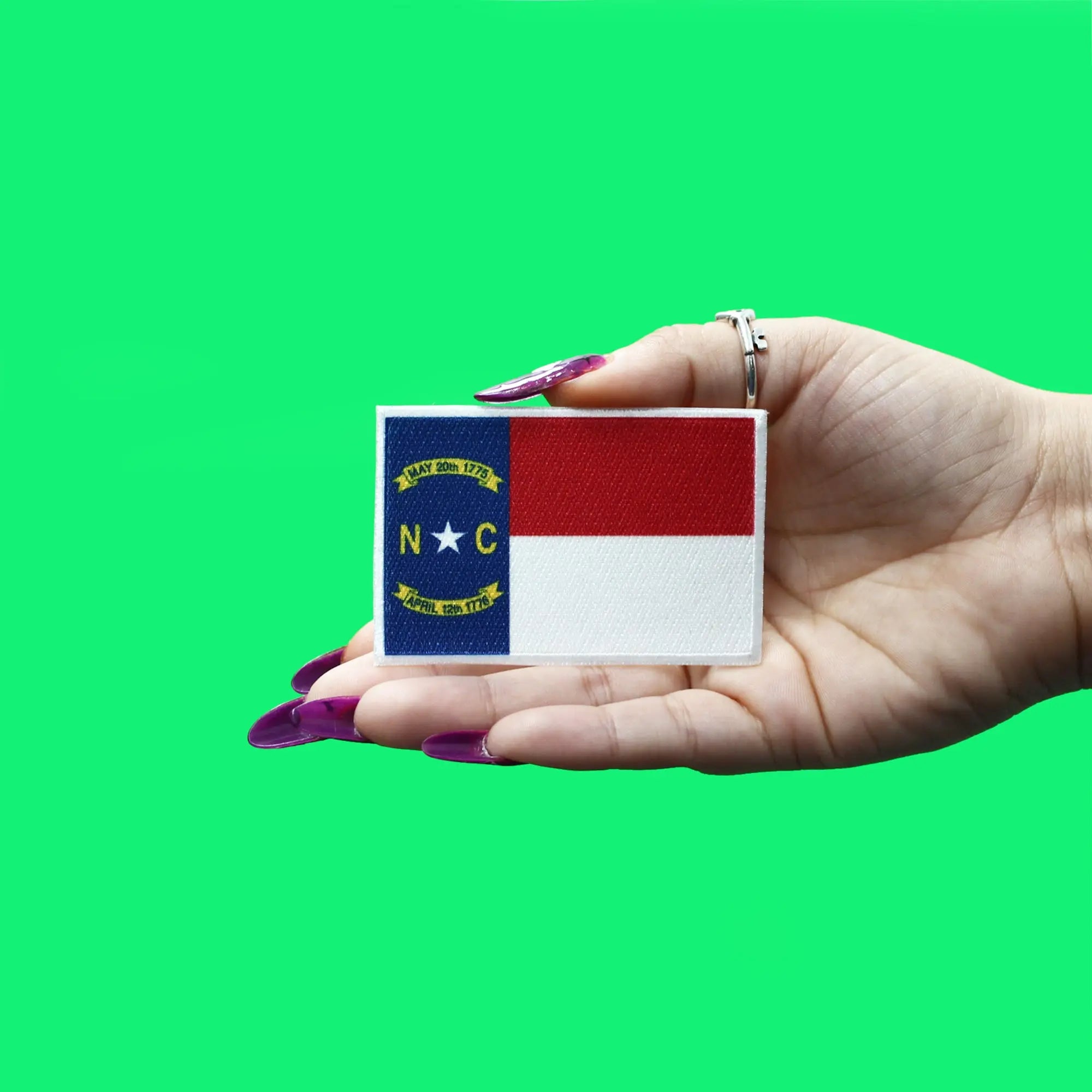 North Carolina Patch State Flag Embroidered Iron On