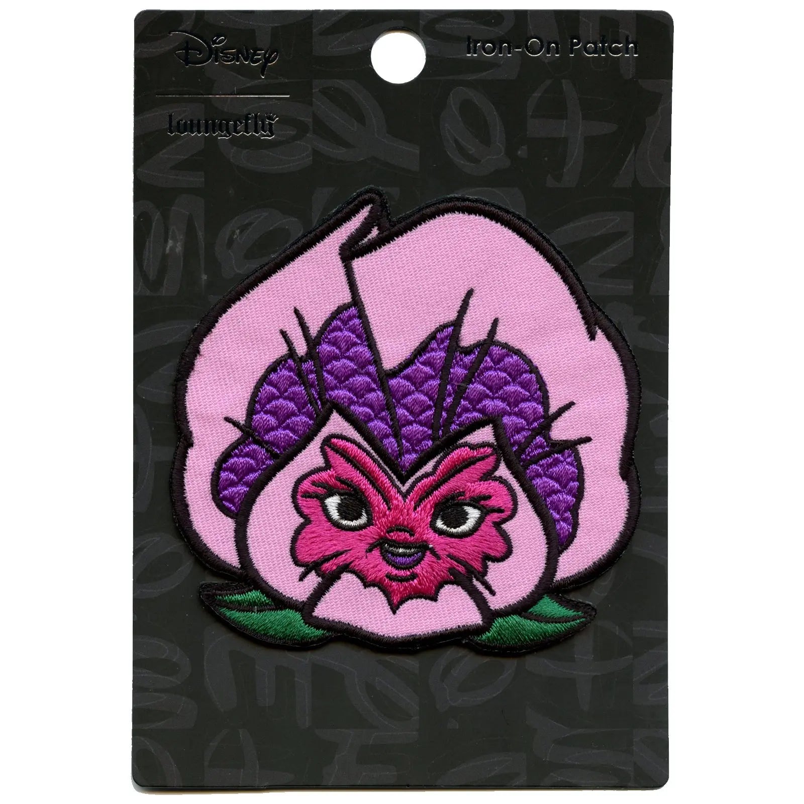 Official Alice In Wonderland Purple Pansy Embroidered Iron On Patch