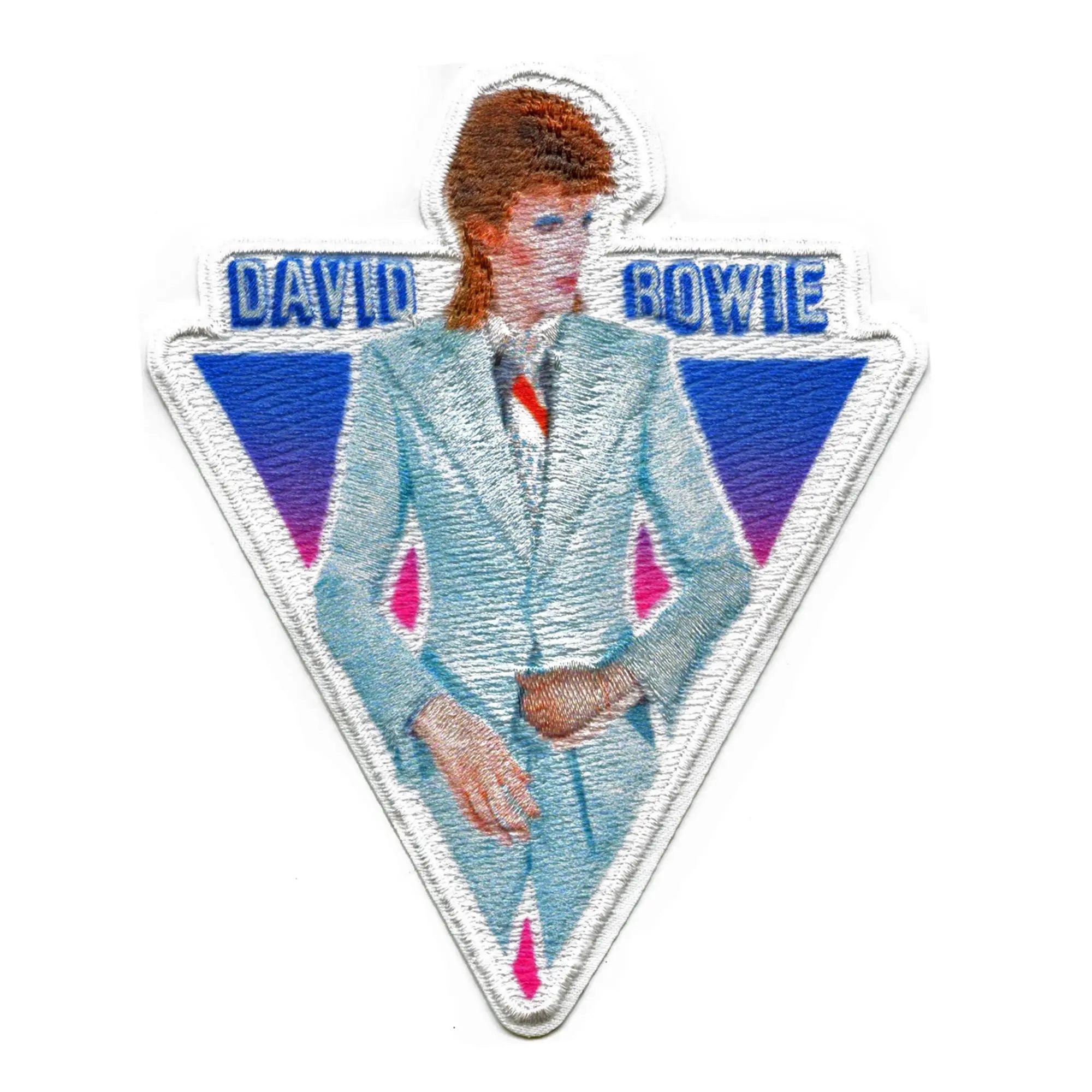 Official David Bowie Patch Blue Suit Embroidered Iron On