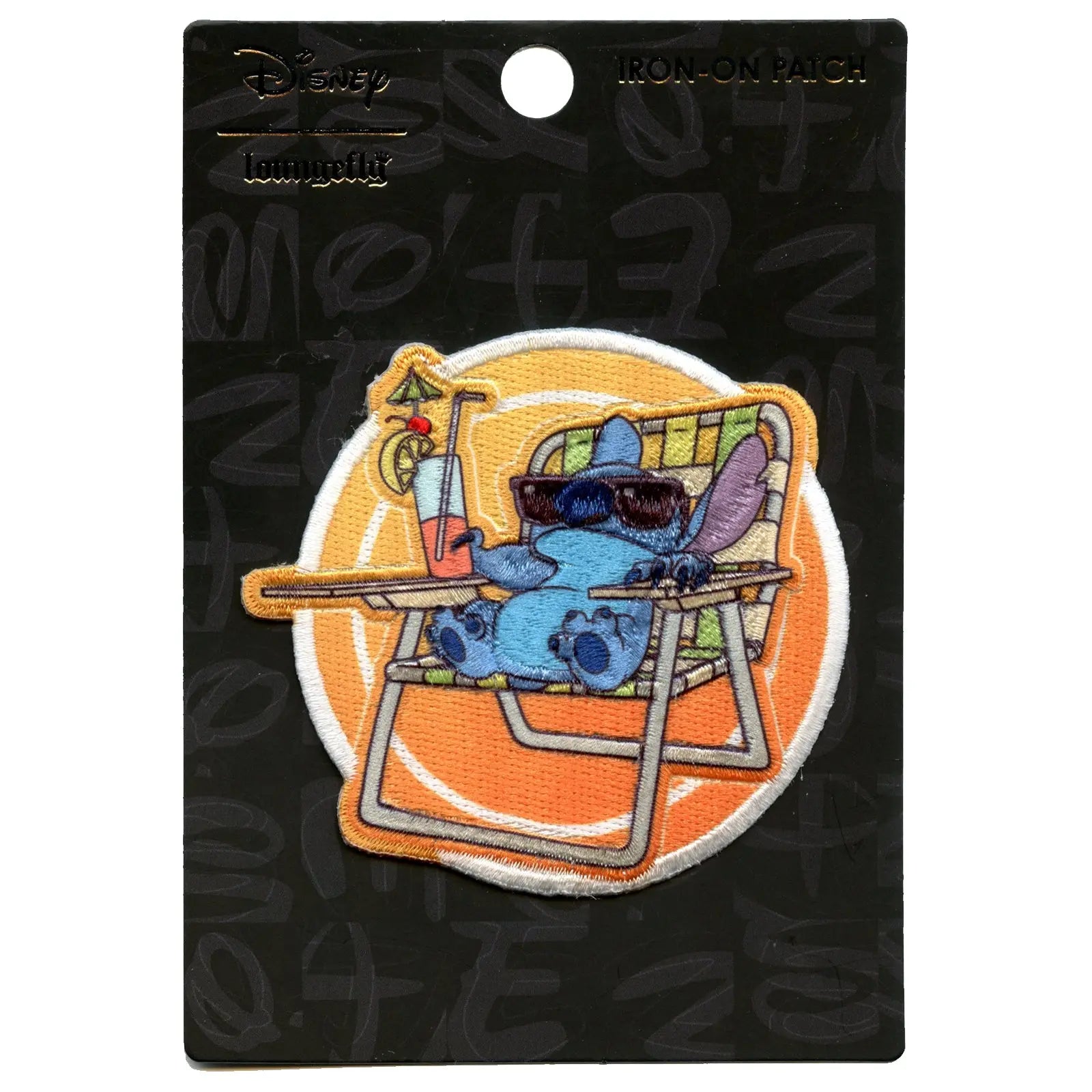 Official Lilo And Stitch: Stitch Chilling Embroidered Iron On Applique Patch