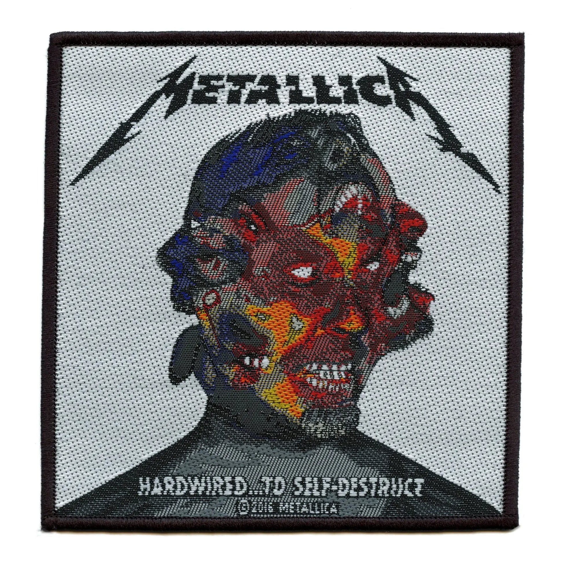 Official Metallica Patch Hardwired Three Faces Woven Sew On