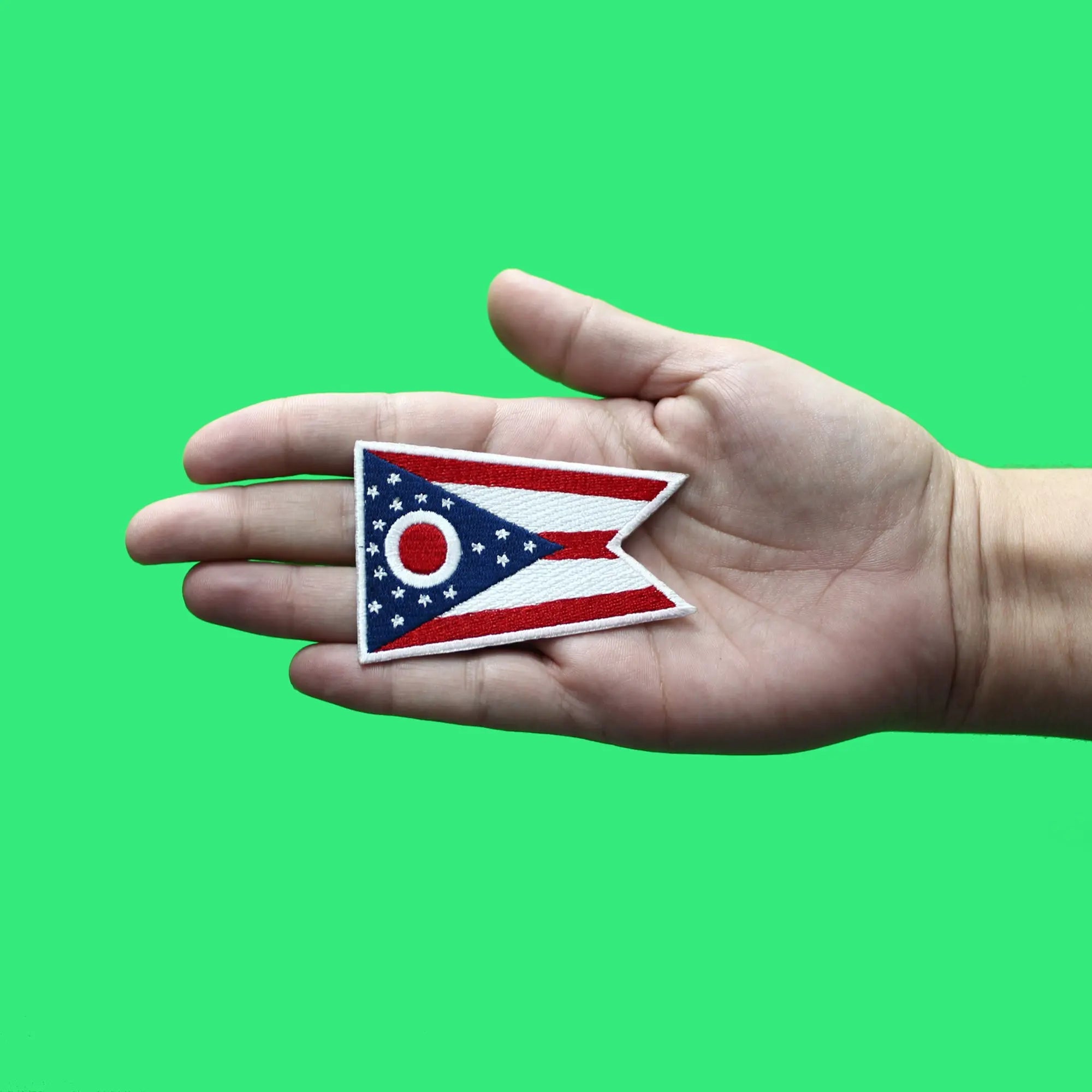 Ohio State Flag Patch Embroidered Iron On