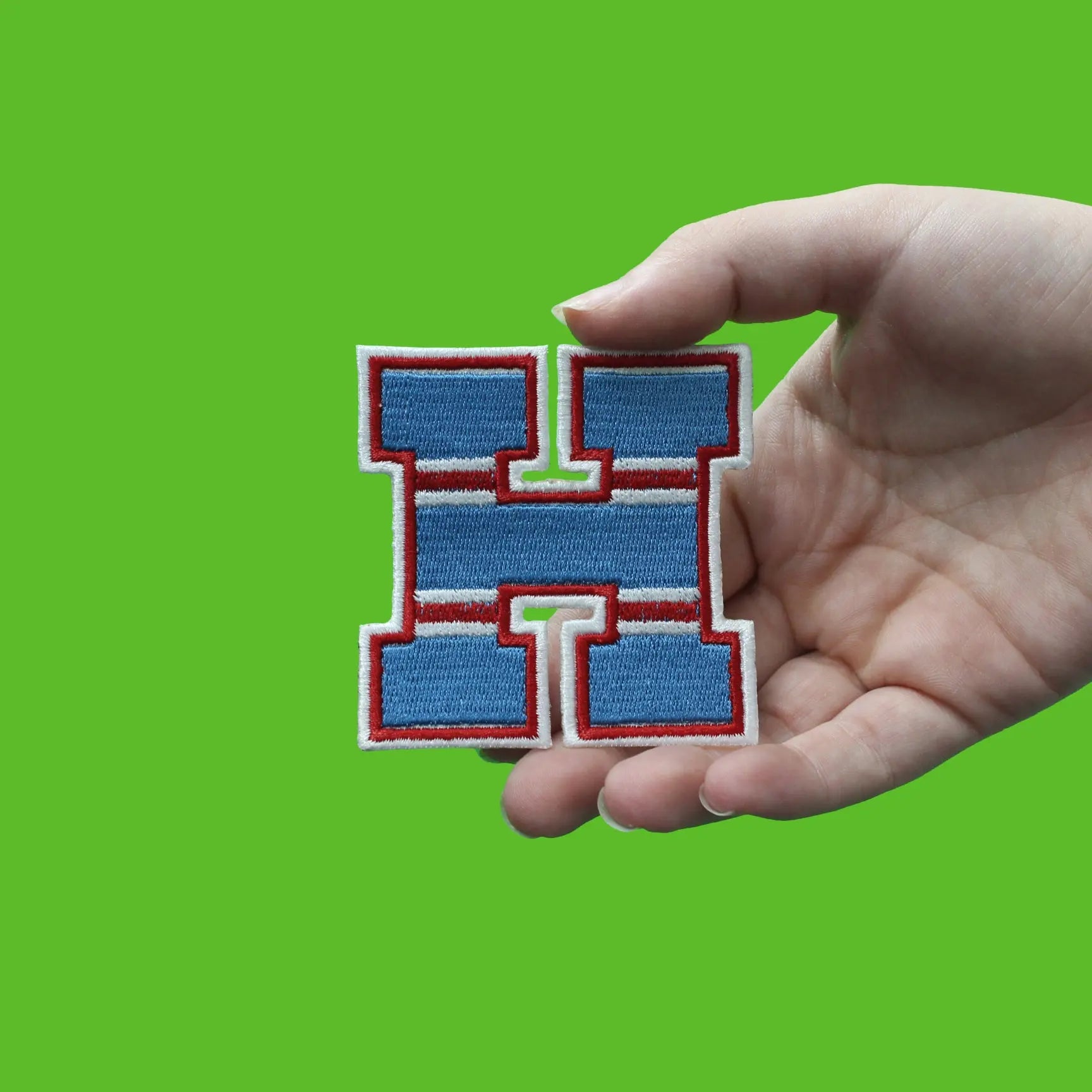 City Of Houston "H" Logo Retro Football Jersey Parody Embroidered Iron On Patch