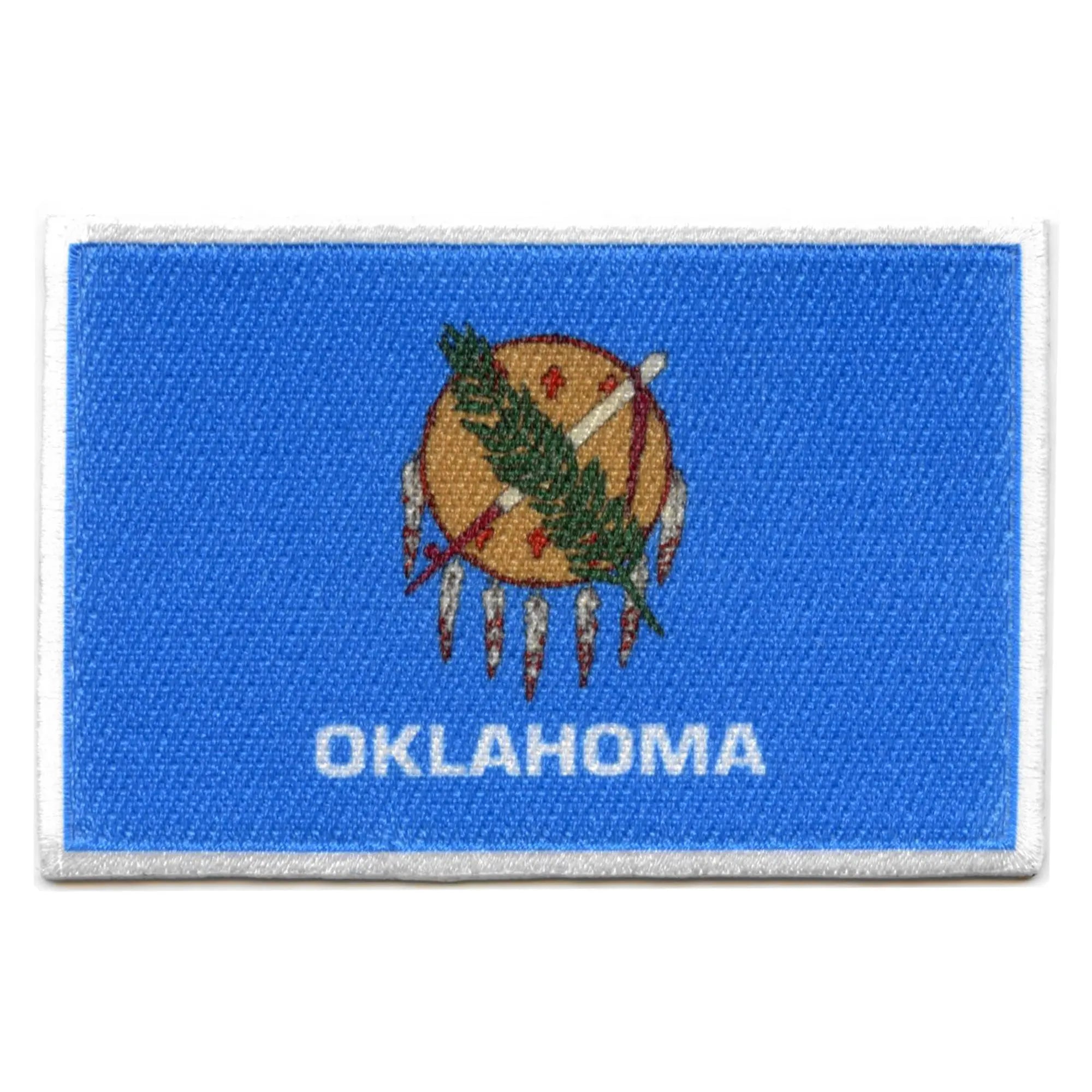 Oklahoma Patch State Flag Embroidered Iron On