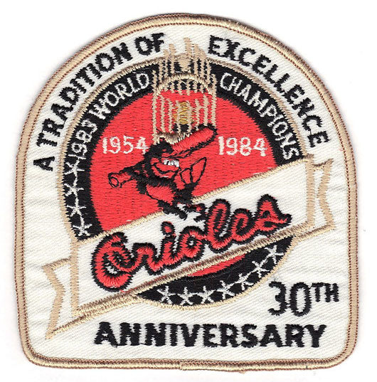 Baltimore Orioles 1984 World Champions 30th Anniversary Jersey Sleeve Patch