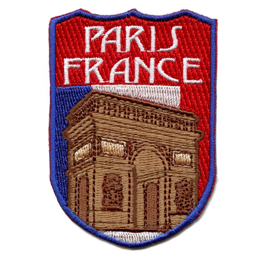 Paris France Shield Patch Famous Monument Embroidered Iron On 
