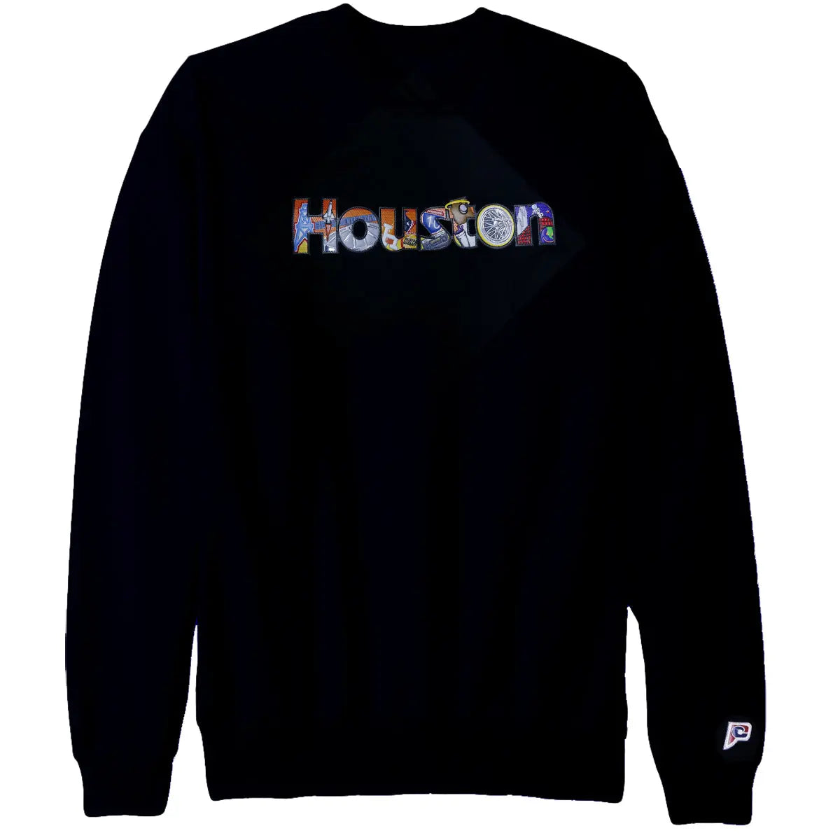 Patch Collection's Houston Texas Iconic Collage Unisex Crew Neck Sweatshirt
