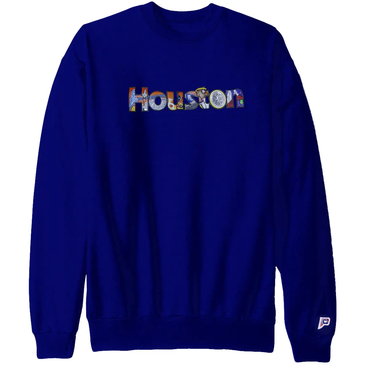 Patch Collection's Houston Texas Iconic Collage Unisex Crew Neck Sweatshirt