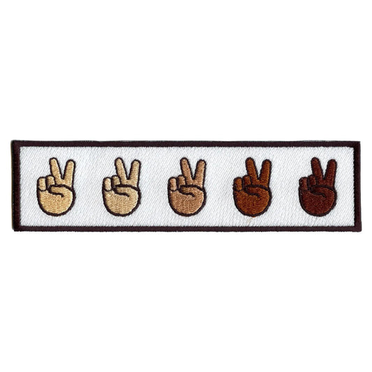 Solidarity Emoji Peace Signs Embroidered Iron On Patch 