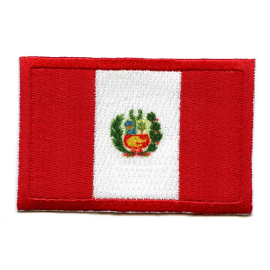 Peru Country Flag Sublimated Embroidery Iron On Patch