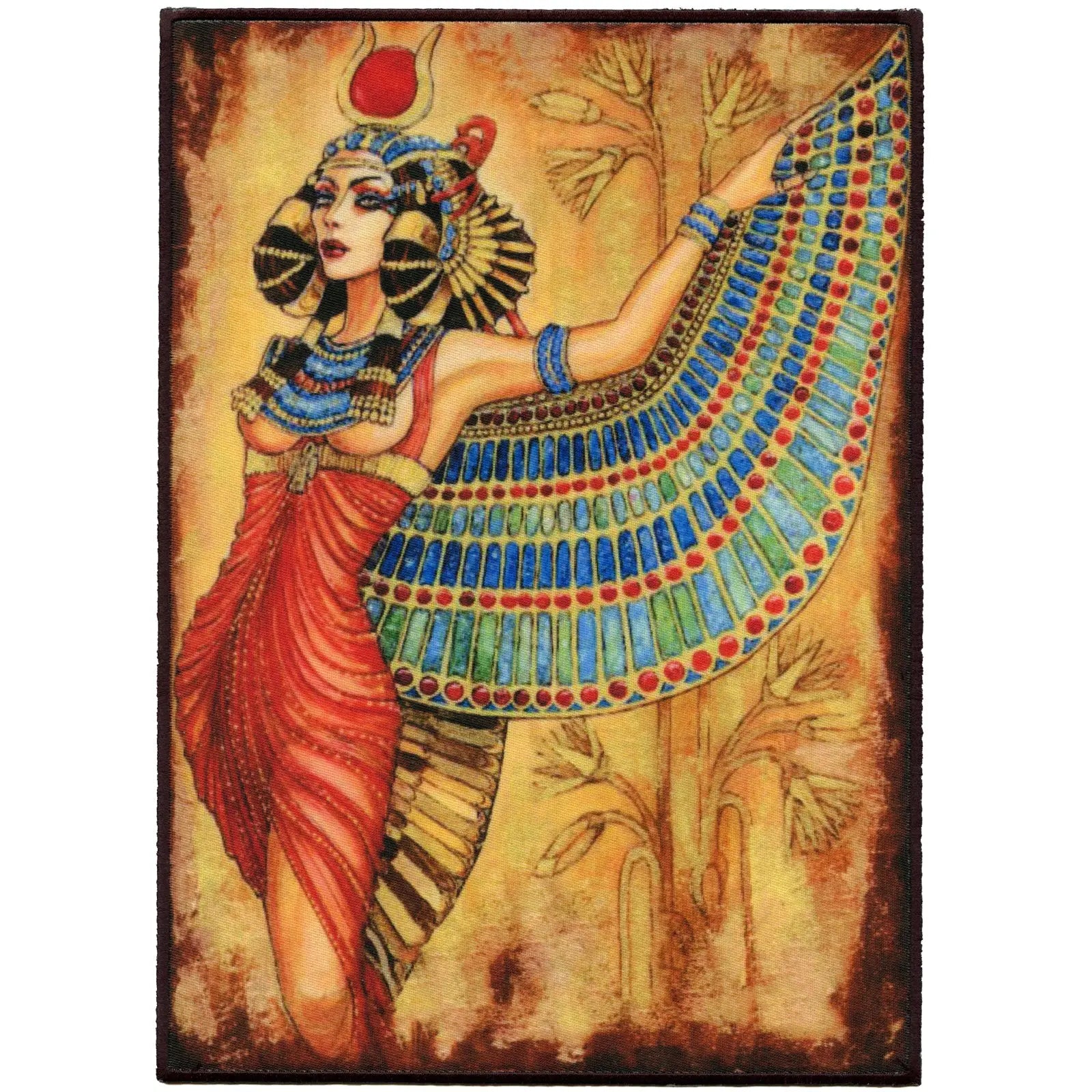 Pharaoh Cleopatra With Wing Embroidered Iron-on FotoPatch