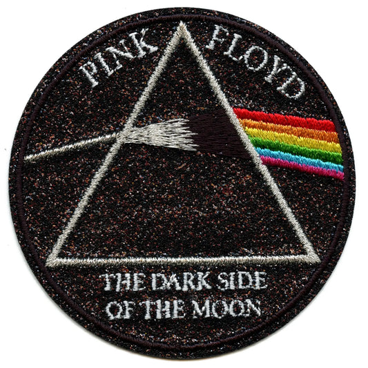 Pink Floyd Patch The Dark Side Of The Moon Glitter Embroidered Iron On 
