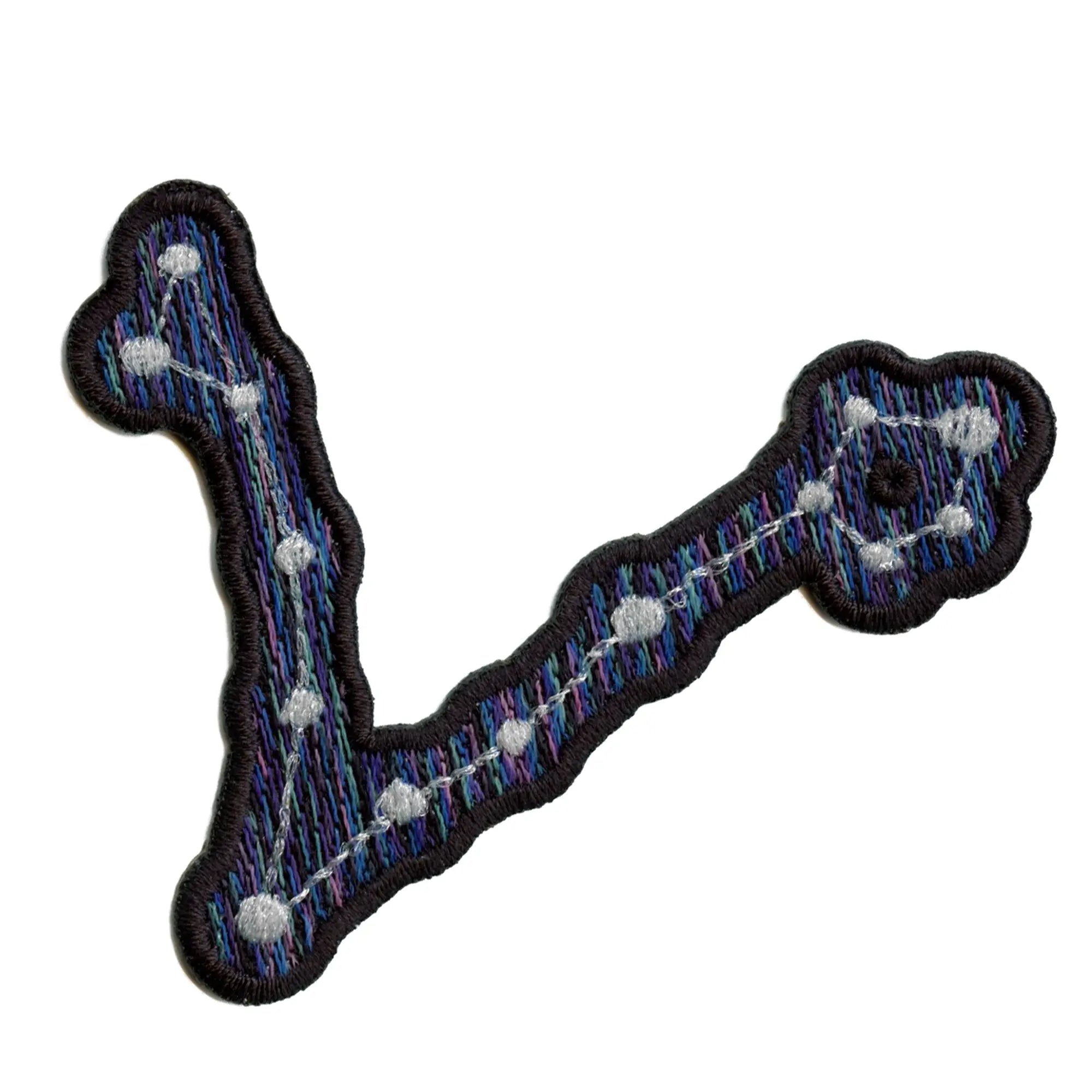 Pisces Zodiac Constellation Patch Stars Fish Horoscope Embroidered Iron On
