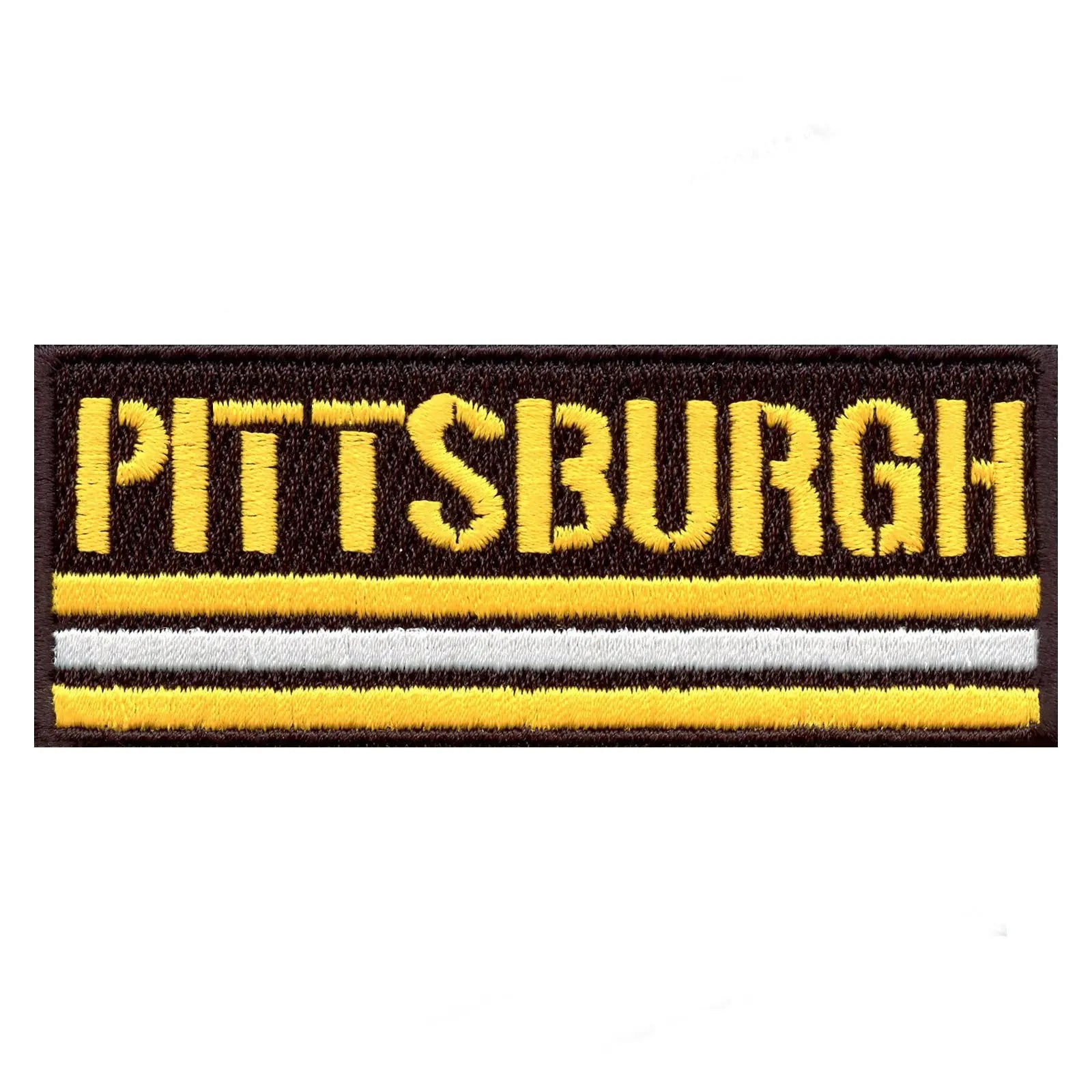 Pittsburgh One-Way Street Sign Patch - Iron-On Embroidered Applique For Clothes & Bags, Pennsylvania Road Decor