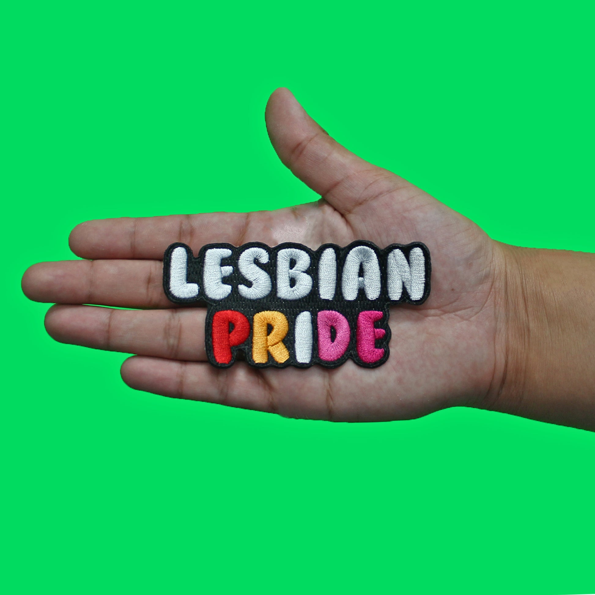 Lesbian Pride Colors WLW Patch LGBTQ+ Rainbow Women Embroidered Iron On